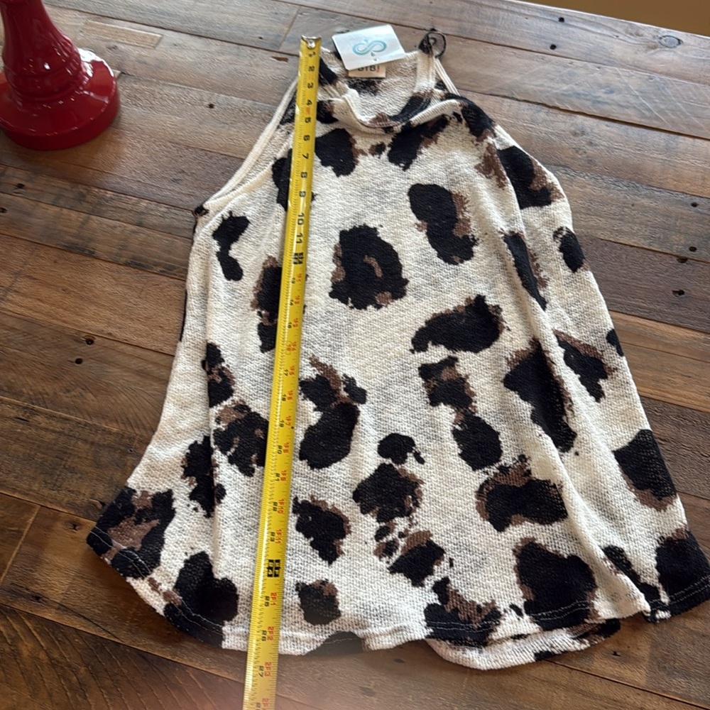 Infinity Raine Leopard Print Halter Top - Picture 4 of 5